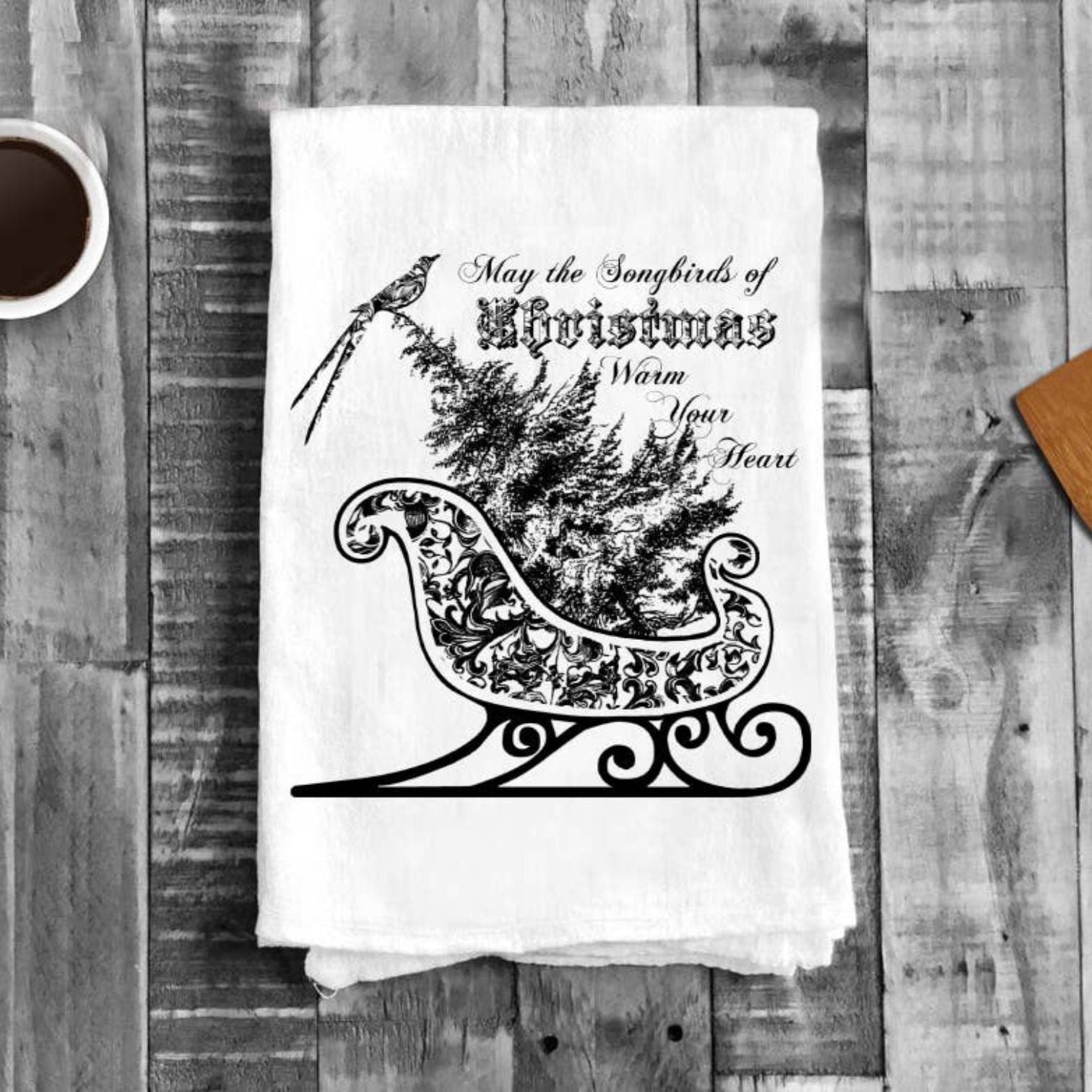 Songbirds of Christmas Warm Your Heart, Cotton Tea Towels
