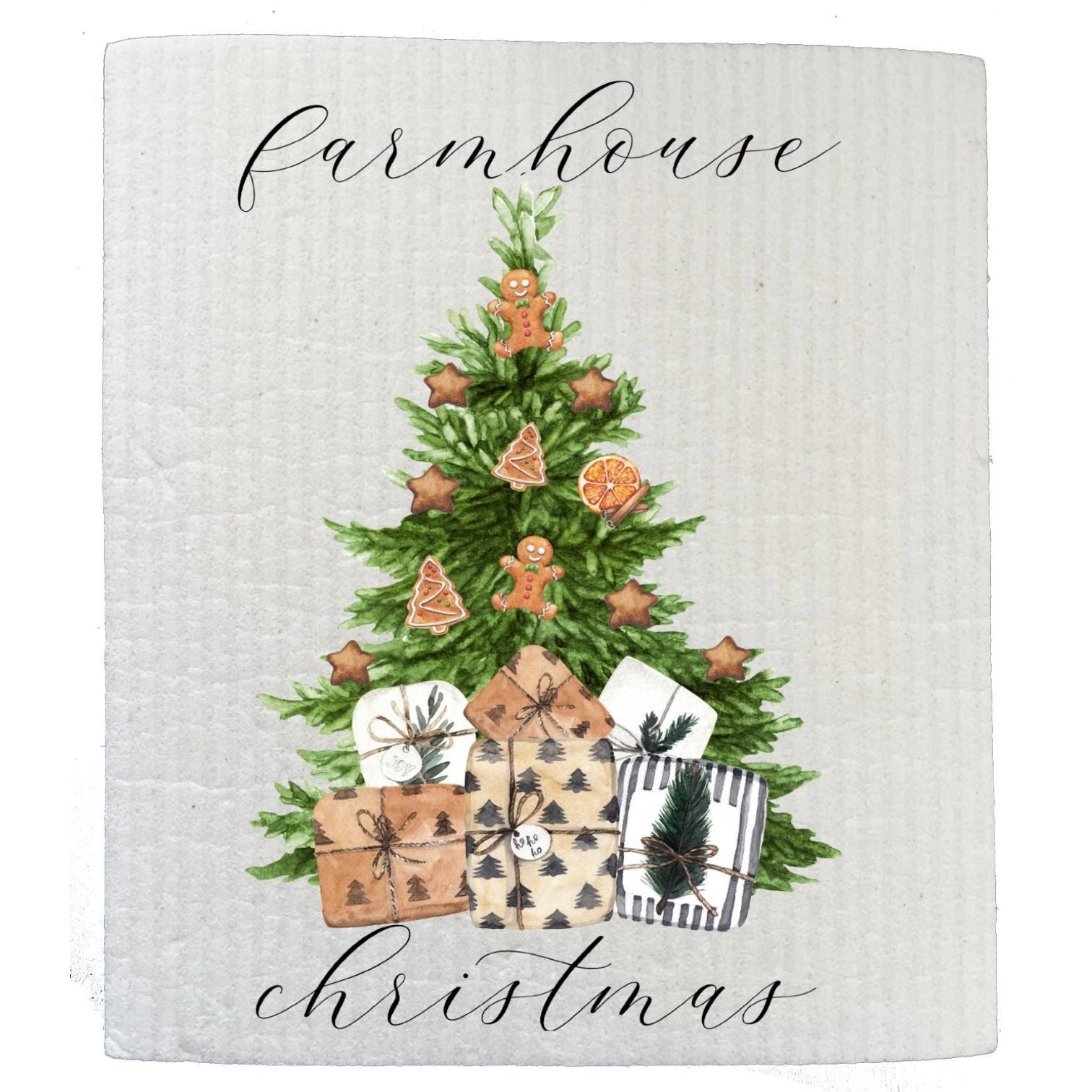 Farmhouse Christmas Tree Gifts SWEDISH DISH CLOTH