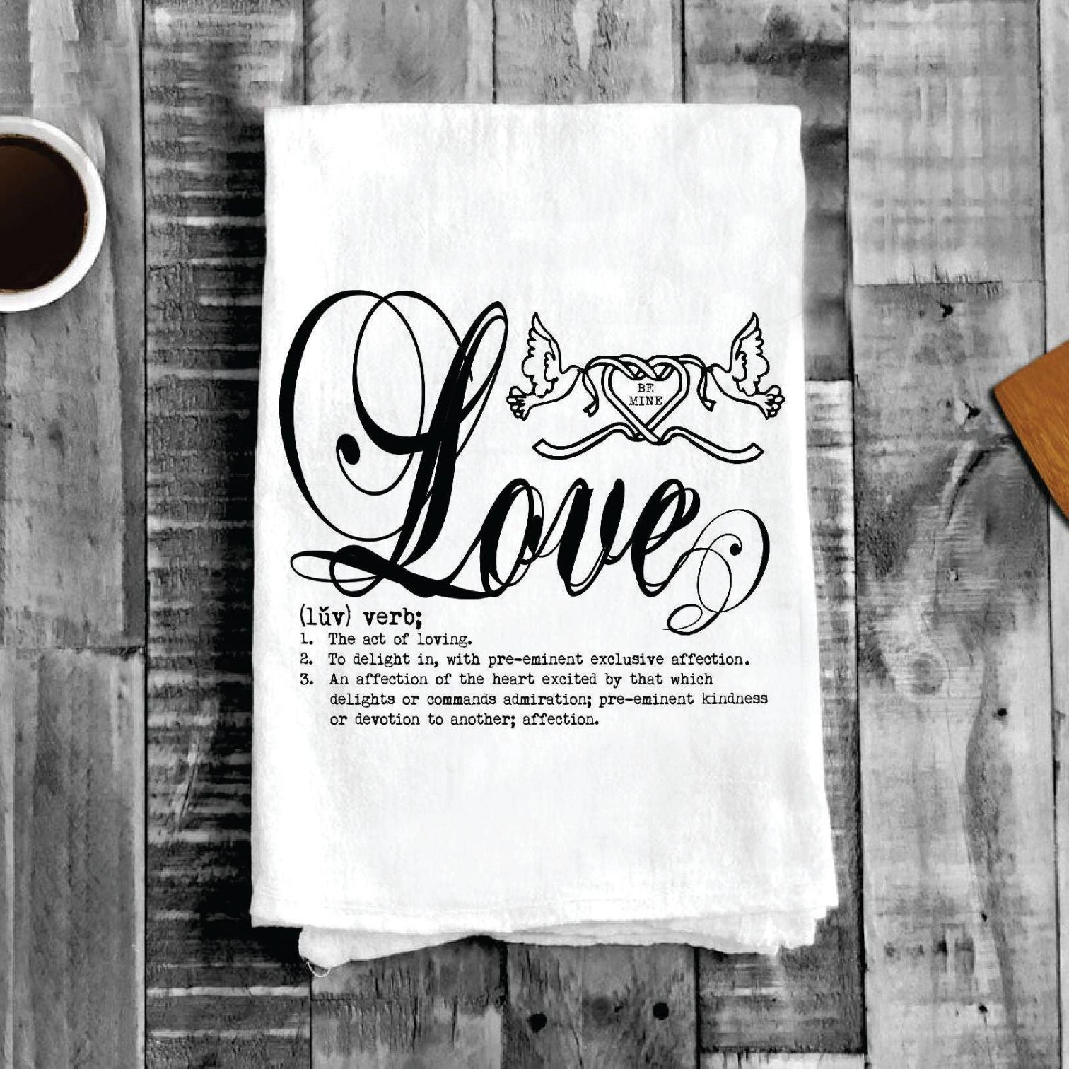 Love Definition Heart, Cotton Tea Towels