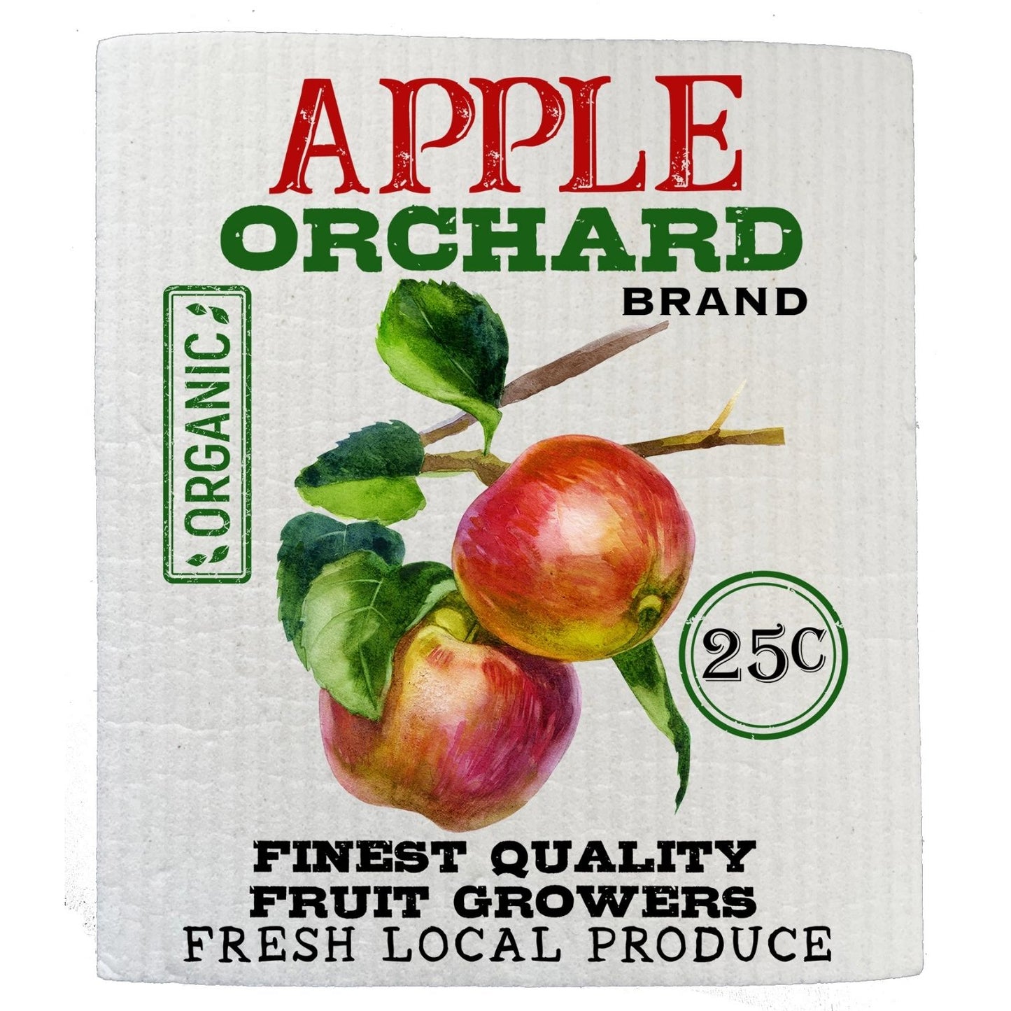 Farmhouse Apple Orchard Organic Kitchen SWEDISH DISH CLOTH