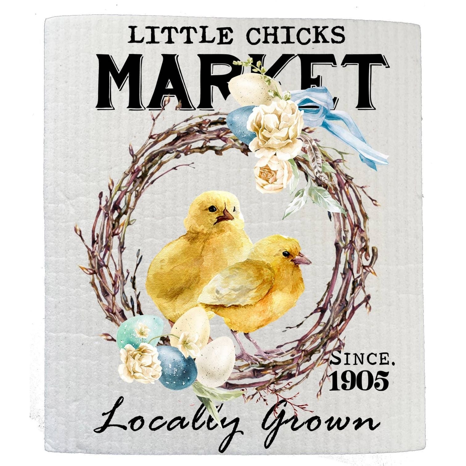 Easter Little Chicks Market Kitchen SWEDISH DISH CLOTH