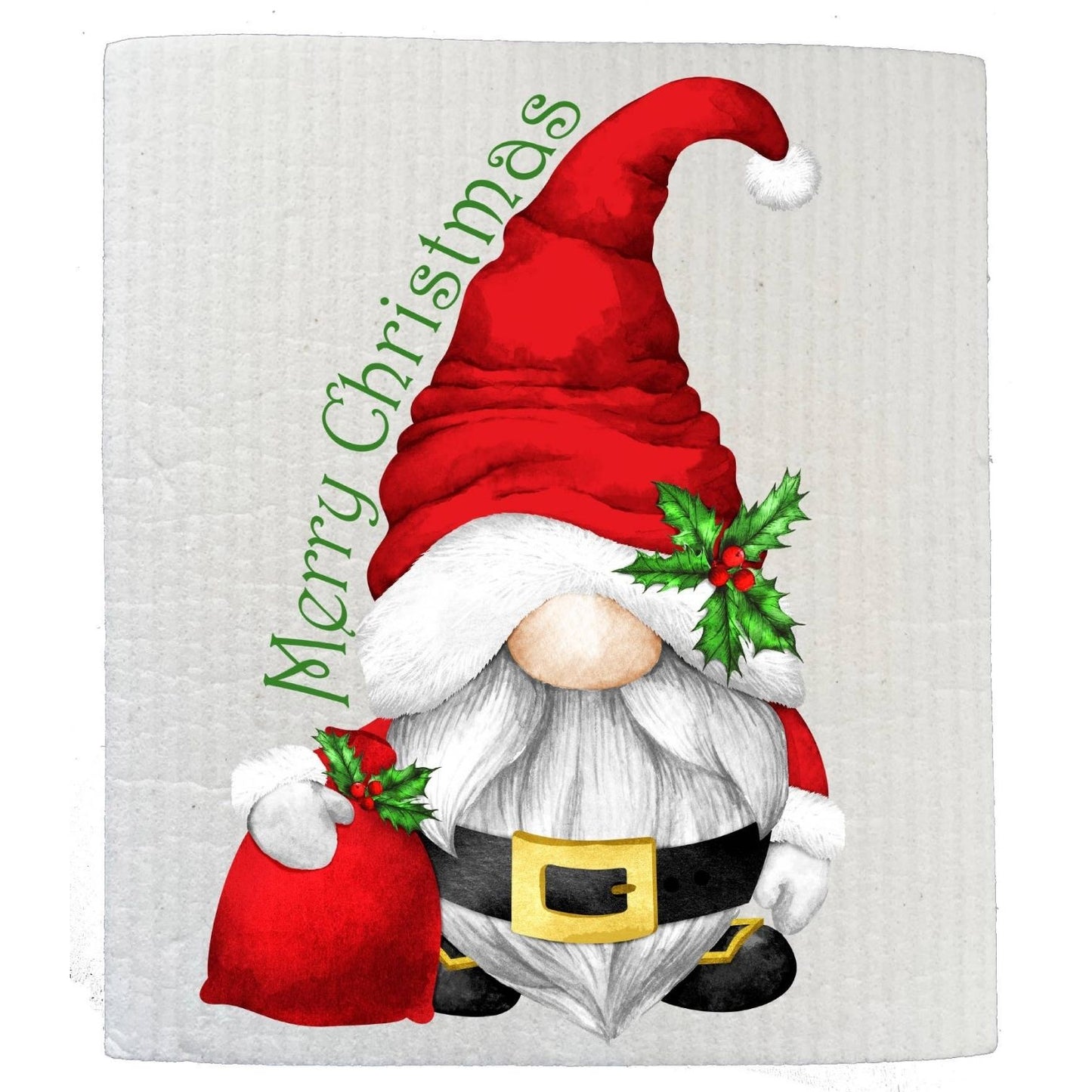 Christmas Gnome Santa Claus SWEDISH DISH CLOTH