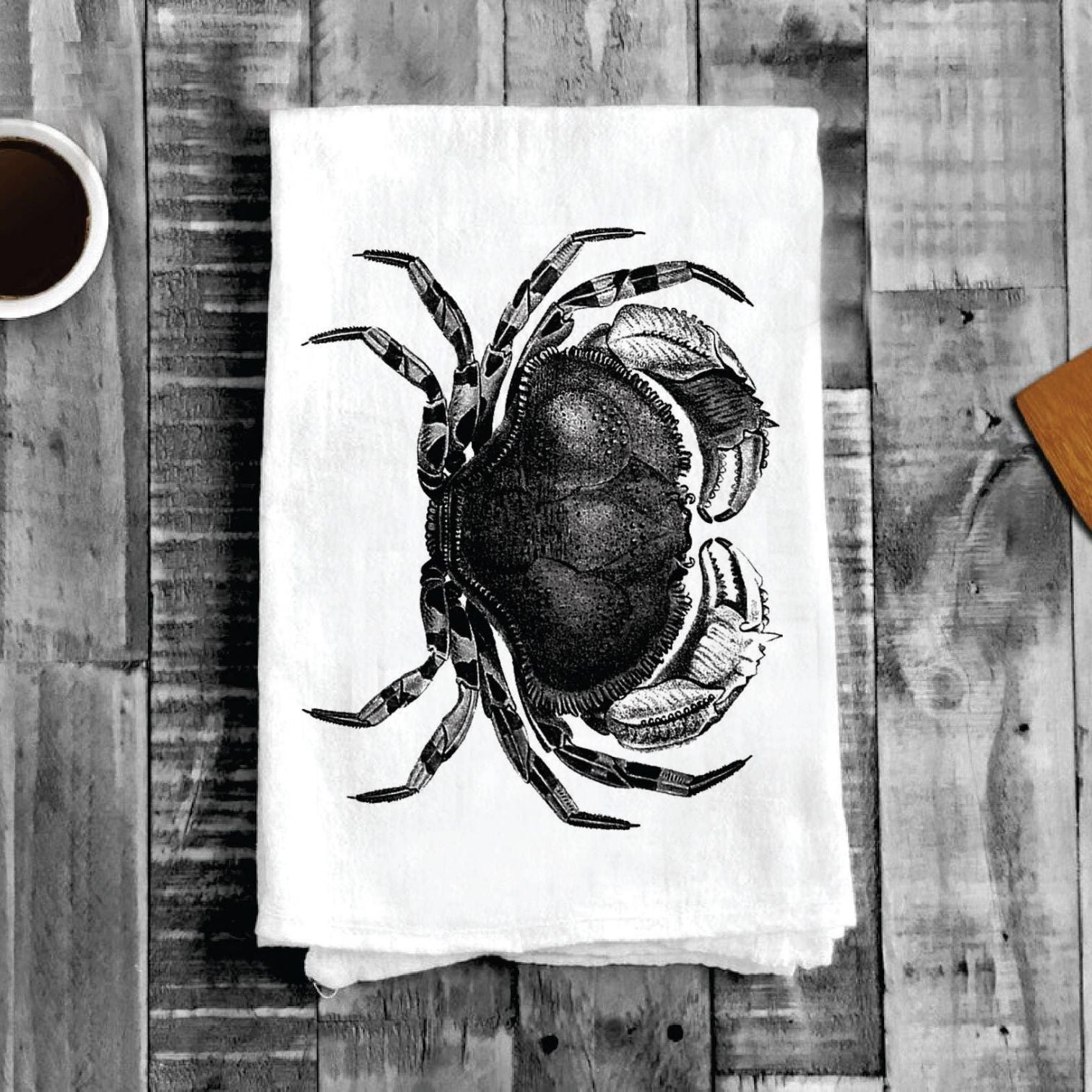 Vintage Victorian Crab, Ocean, Cotton Tea Towels