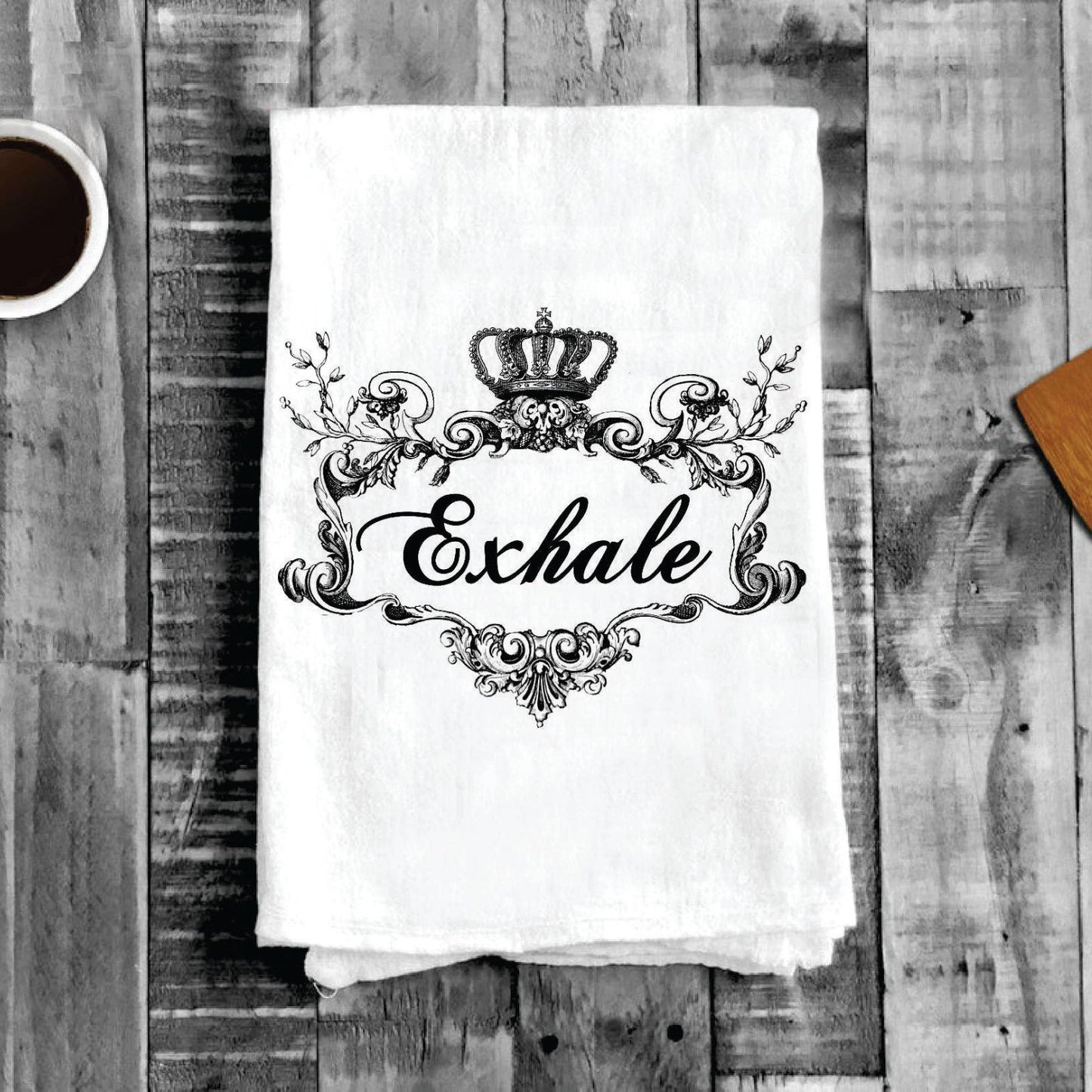 Exhale Crown Wreath, Cotton Tea Towels