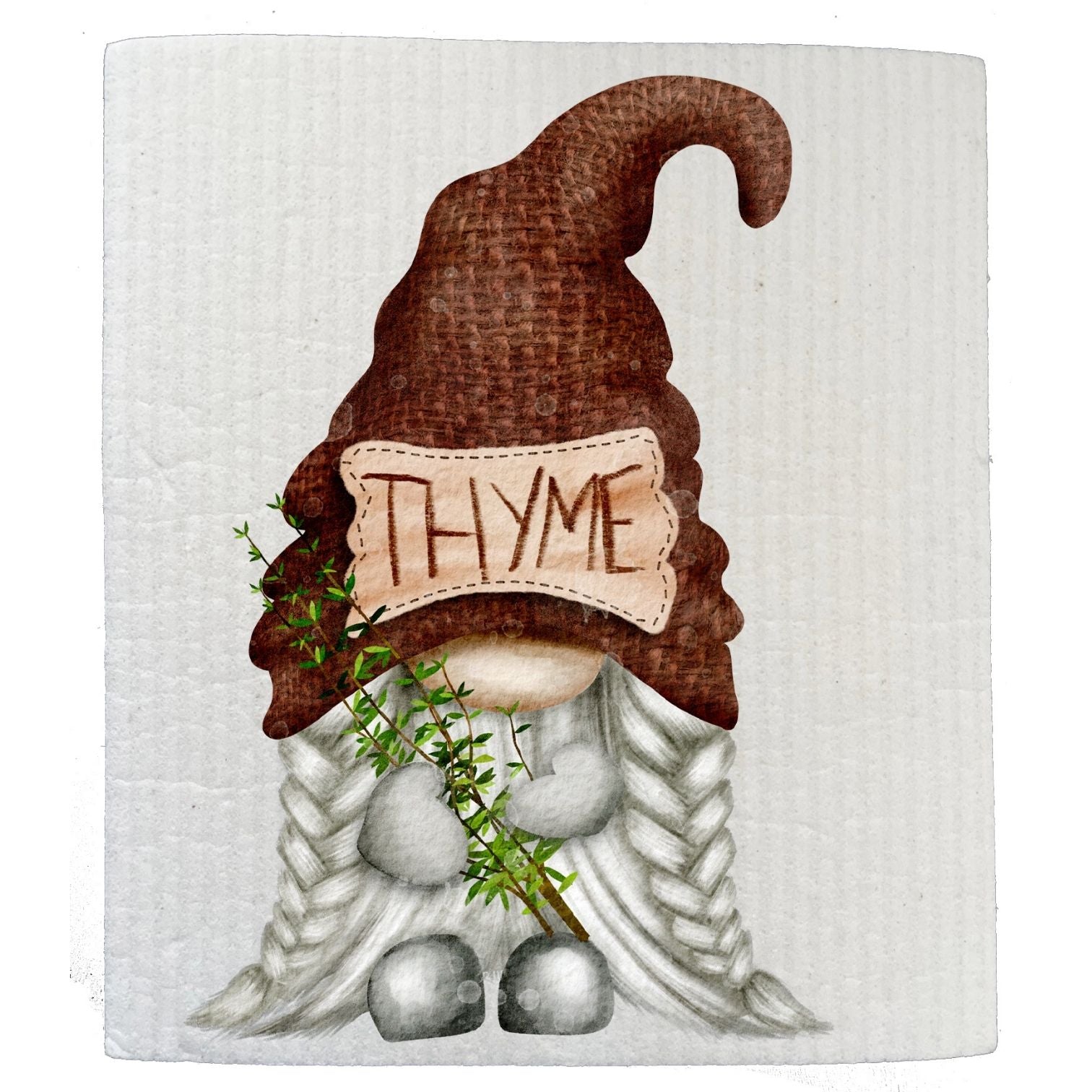 Gnome Herbs Thyme Kitchen SWEDISH DISH CLOTH | Jessy Lane