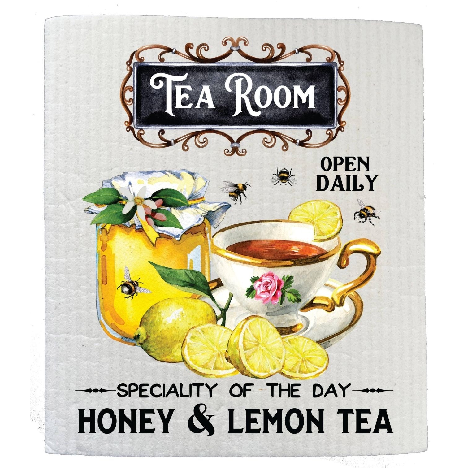 Tea Room Honey & Lemon Tea Kitchen SWEDISH DISH CLOTHS