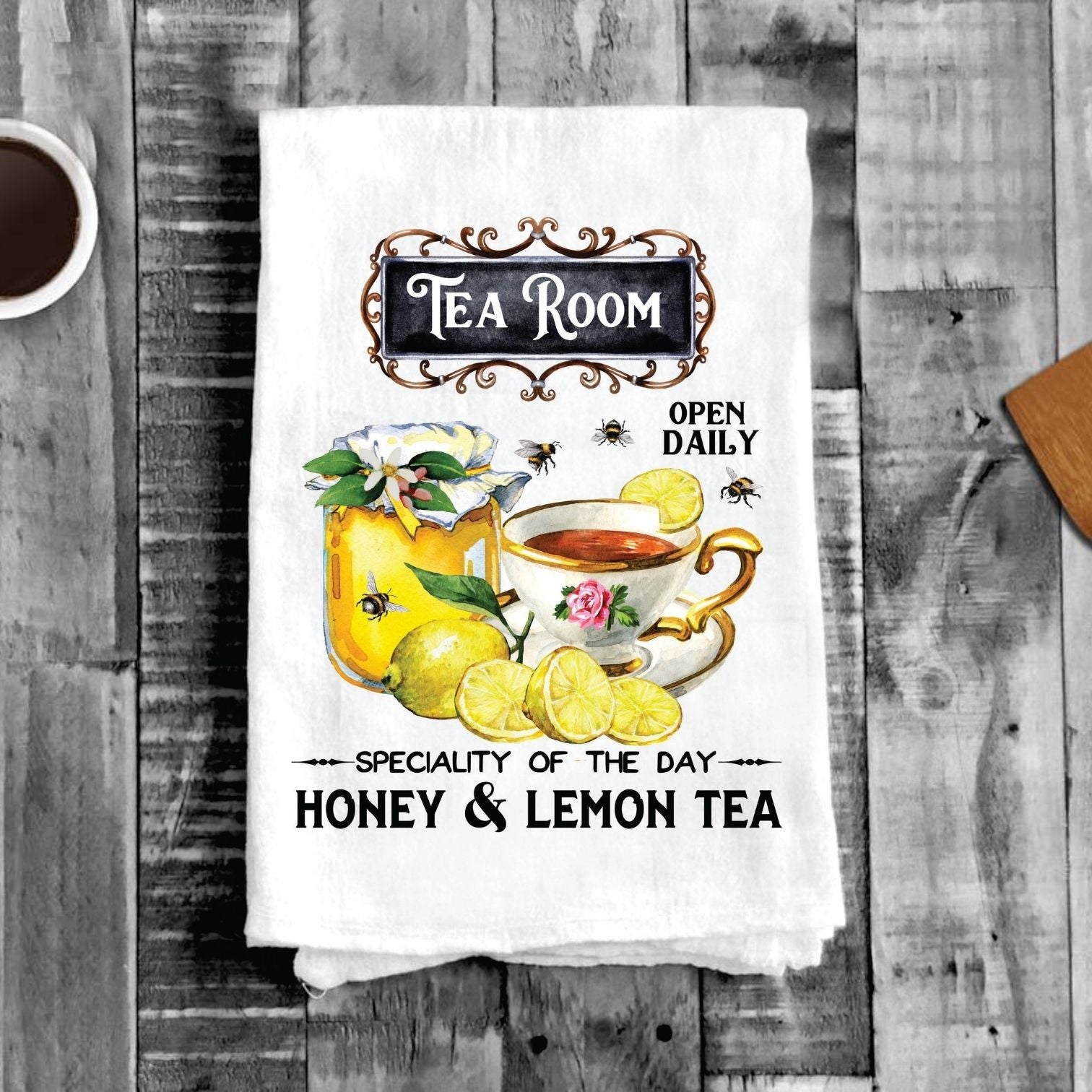 Tea Room Honey & Lemon Tea Kitchen Cotton Tea Towels