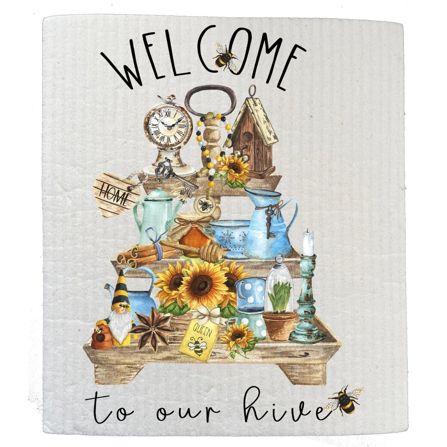 Welcome to the Hive Honey Bees Kitchen SWEDISH DISH CLOTH