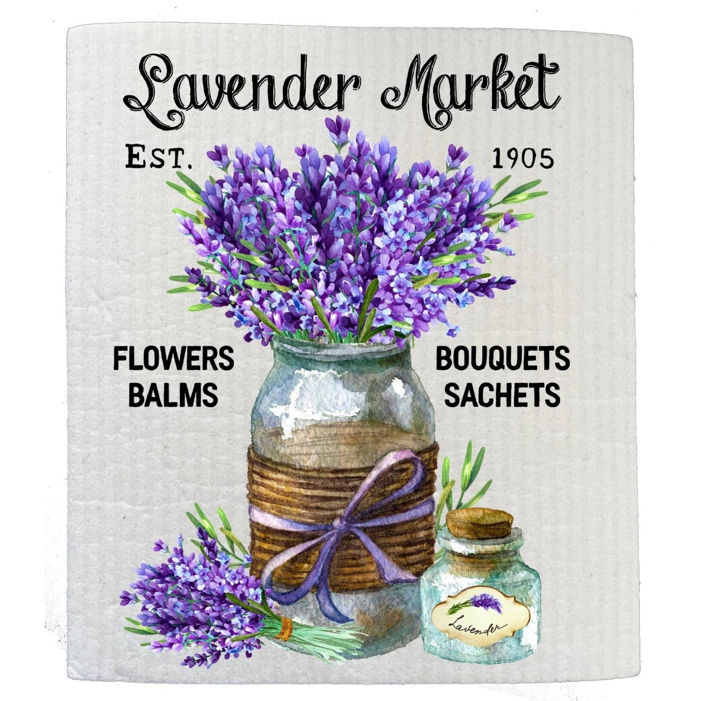 Purple Lavender Country Market Kitchen SWEDISH DISH CLOTHS