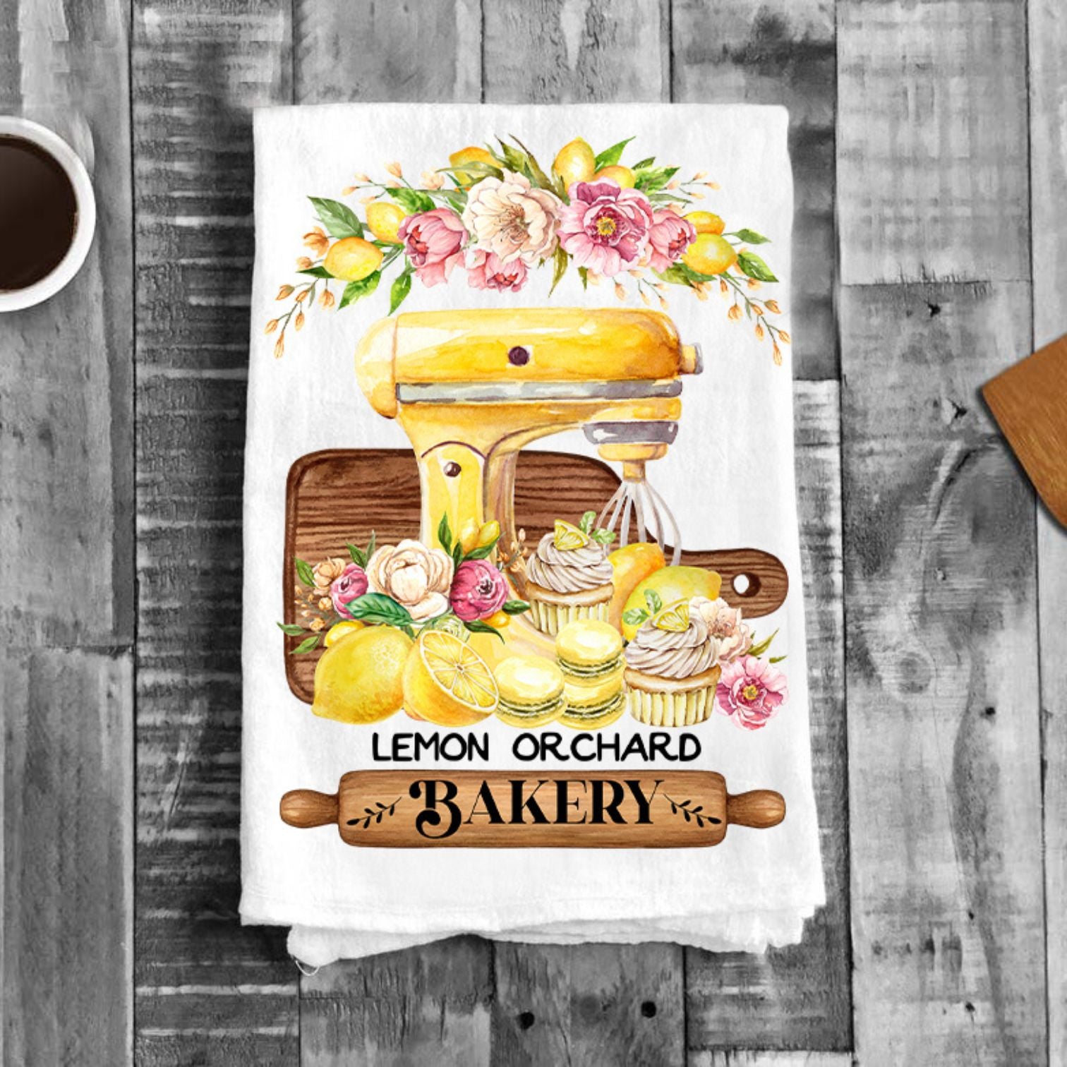 Farmhouse Lemon Orchard Bakery  Flour Sack Tea Towel