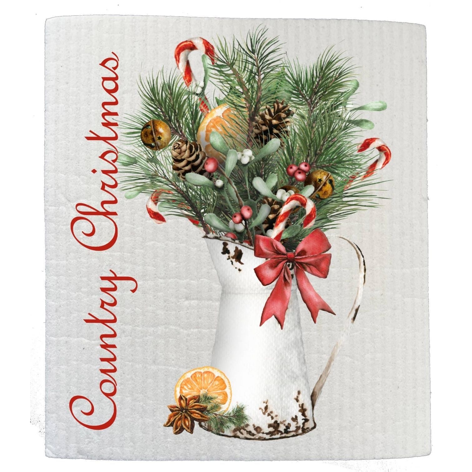 Rustic Country Christmas SWEDISH DISH CLOTH