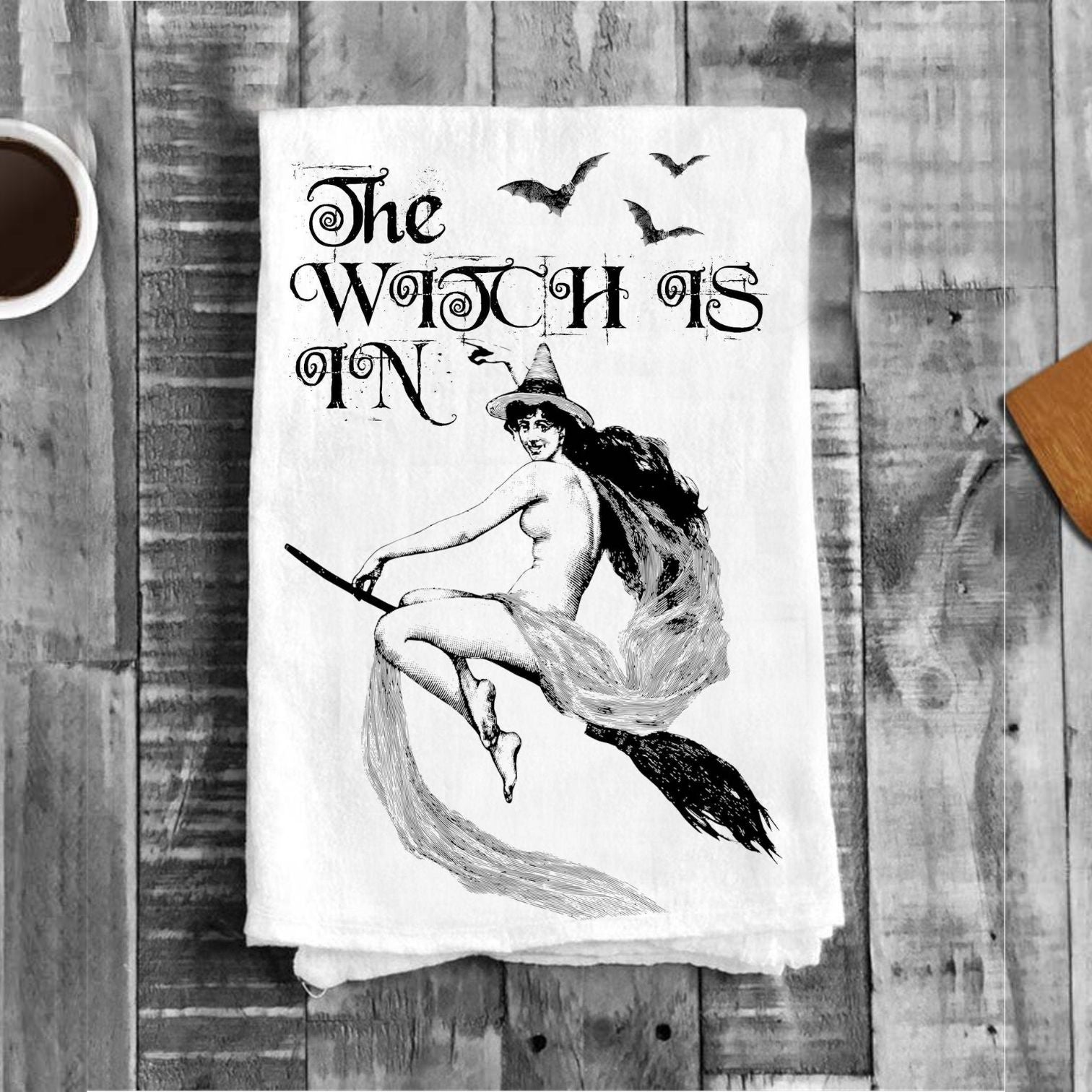 The Witch us In Halloween Cotton Tea Towels Kitchen