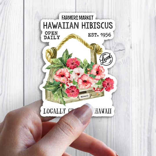 Hawaii State Flower Hibiscus Souvenir Sticker | Jessy Lane