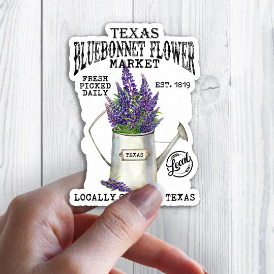 Texas State Flower Bluebonnet Souvenir Sticker | Jessy Lane