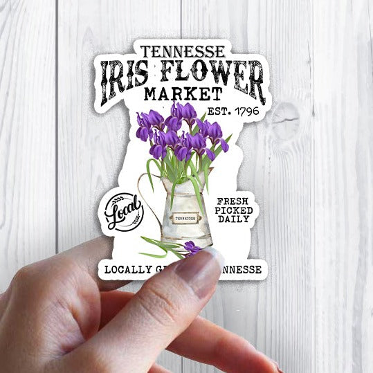 Tennessee State Flower Iris Souvenir Sticker