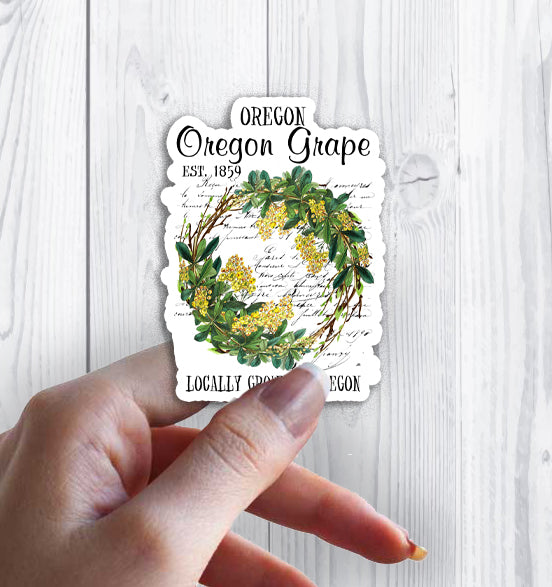 Oregon Grape State Flower Souvenir Sticker