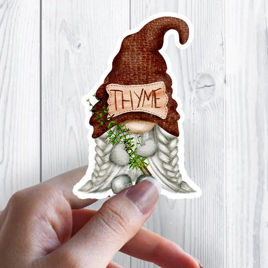 Gnome Herbs Thyme Kitchen Sticker