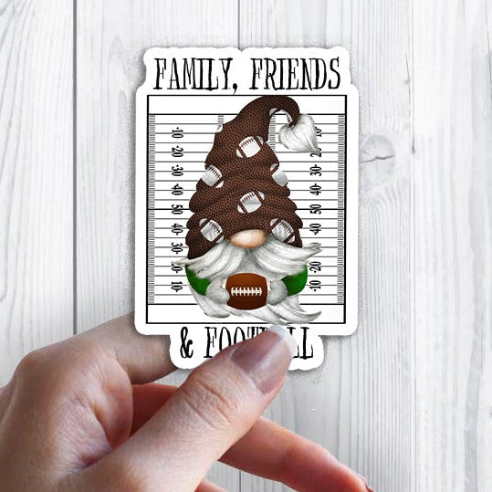 Gnome Football Family Friends & Football Sticker