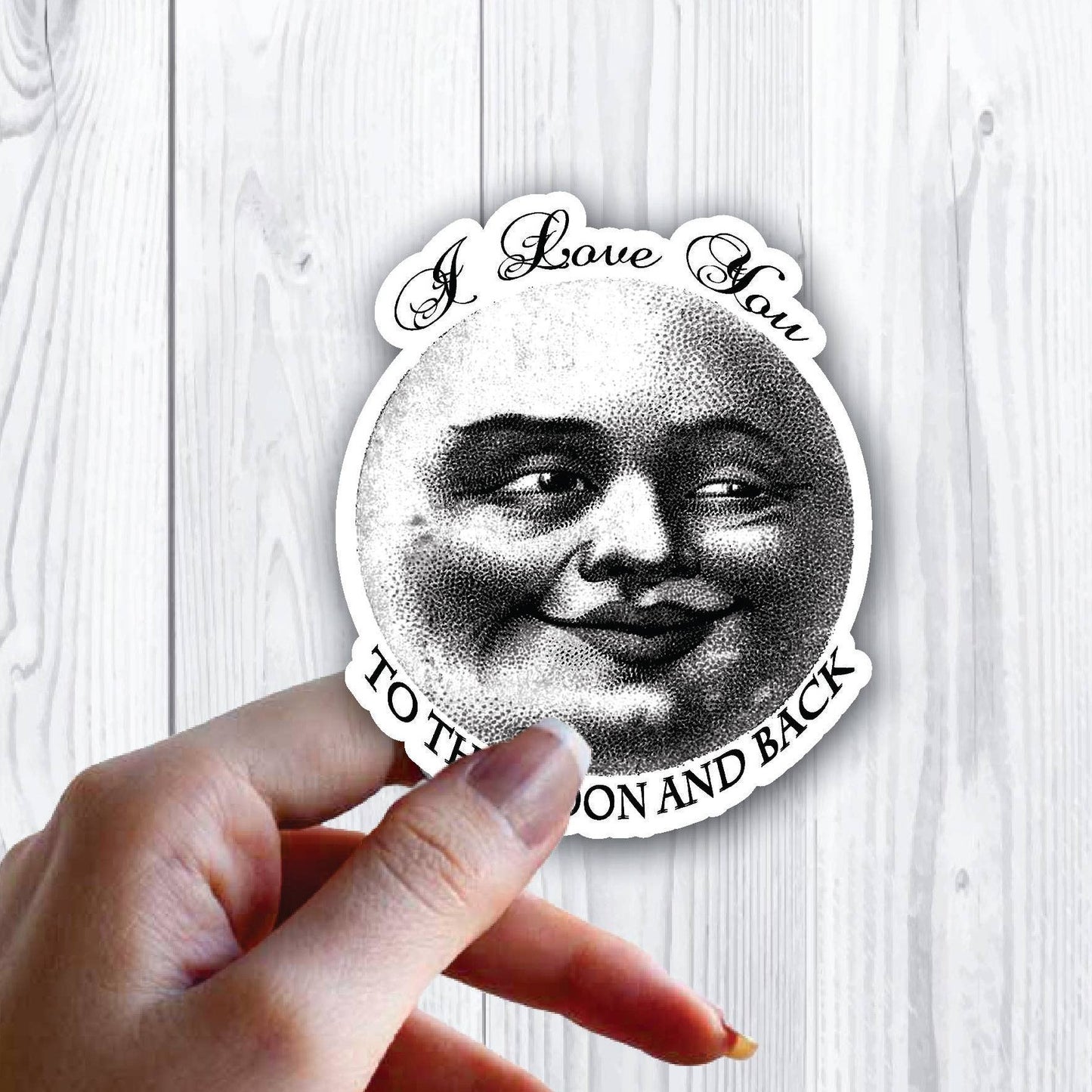 I Love You to the Moon and Back Sticker