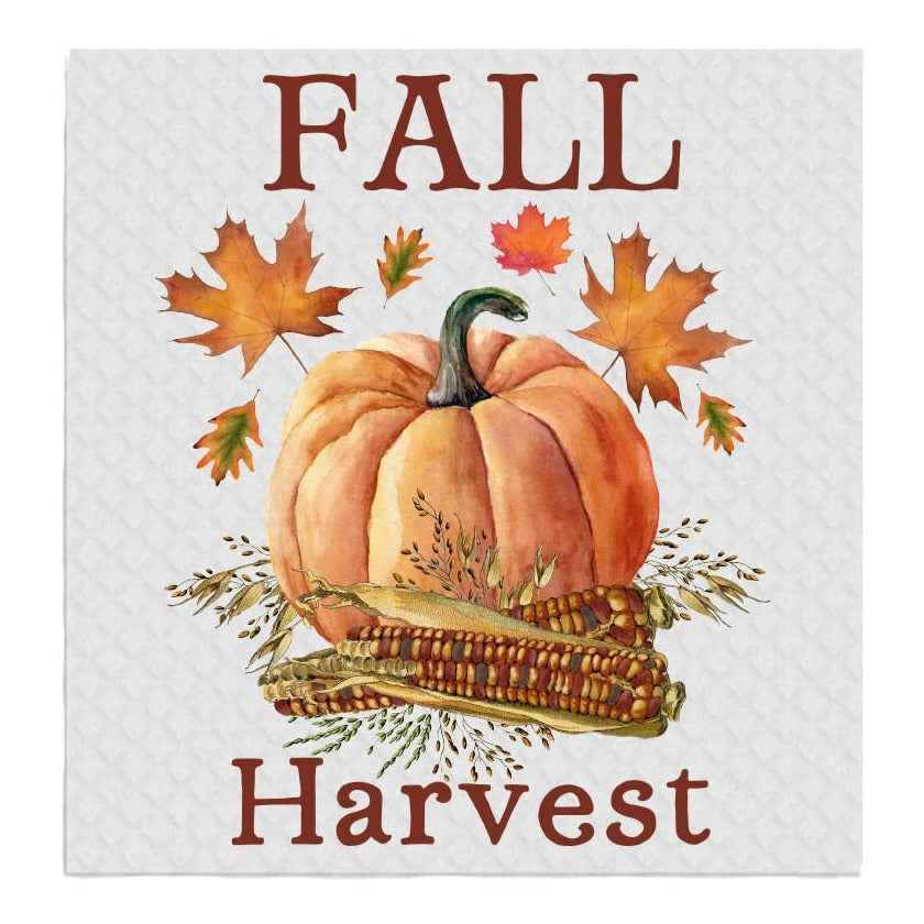 Fall Harvest Autumn Pumpkin SWEDISH DISH CLOTHS Kitchen
