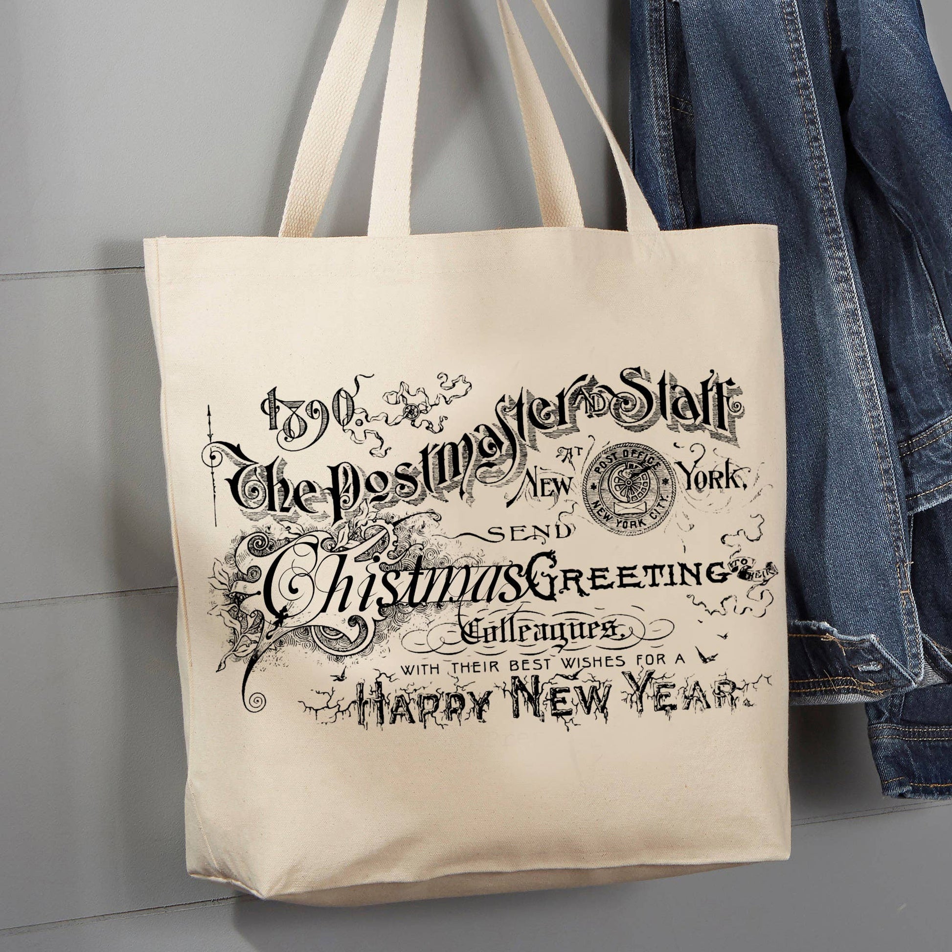 New York Christmas Greeting, 12 oz  Tote Bag