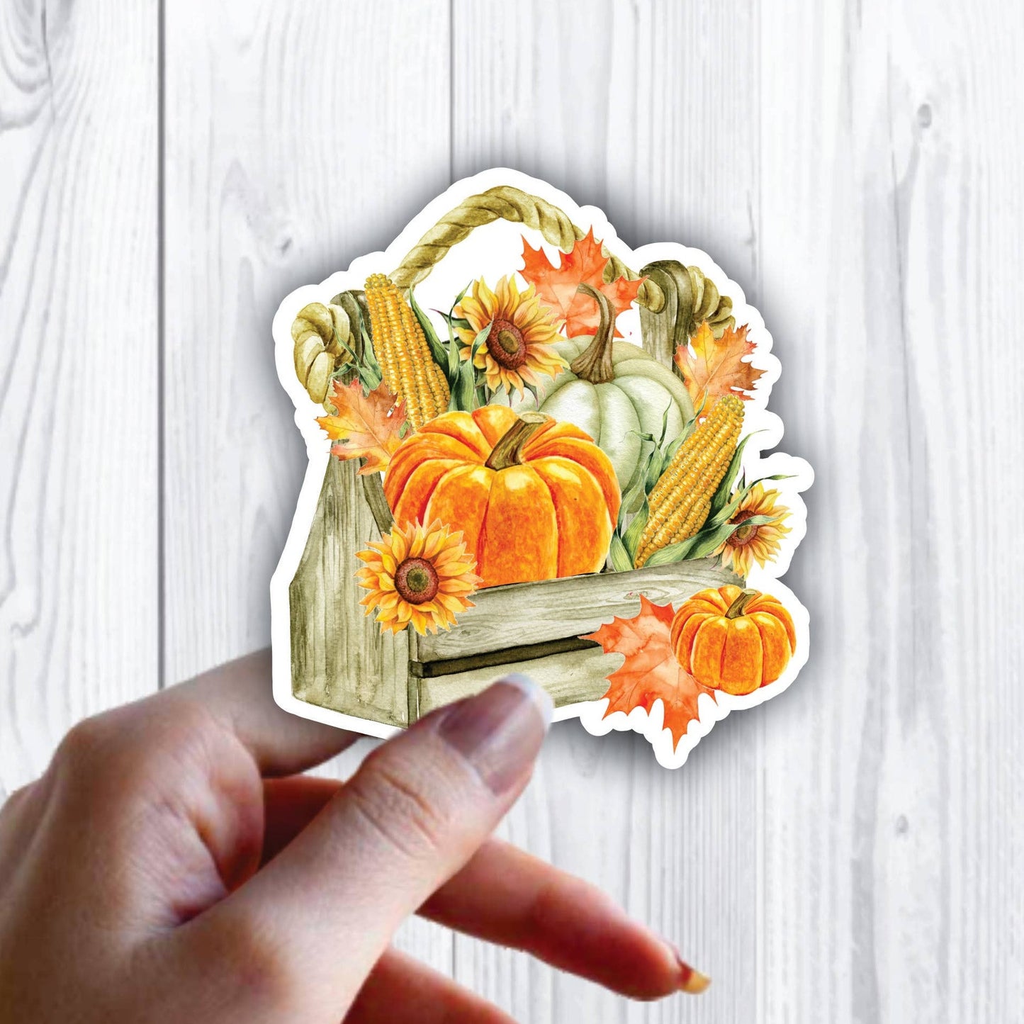 Pumpkin Sunflower Corn Thanksgiving Sticker