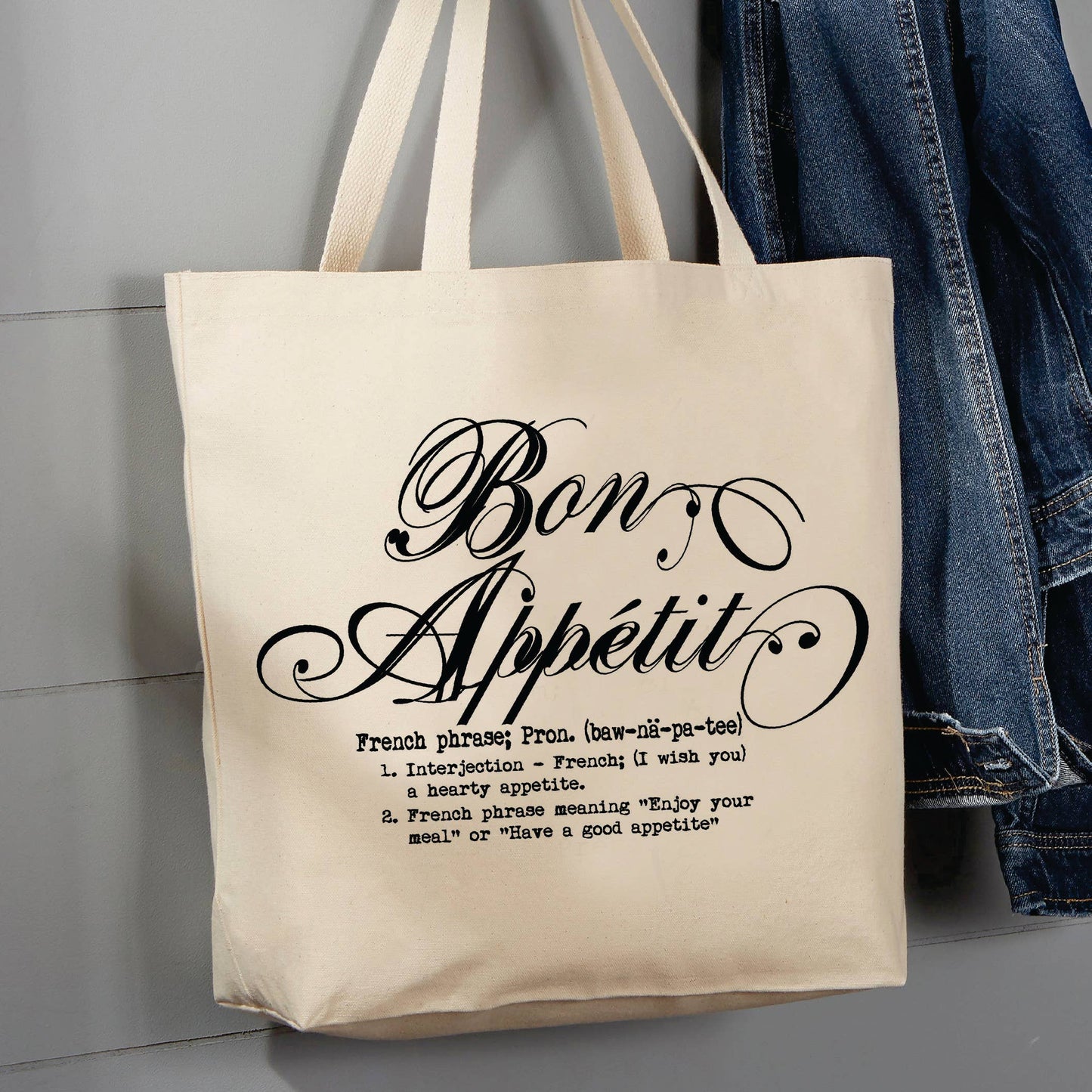 Vintage Victorian French, Bon Appetit, 12 oz  Tote Bag