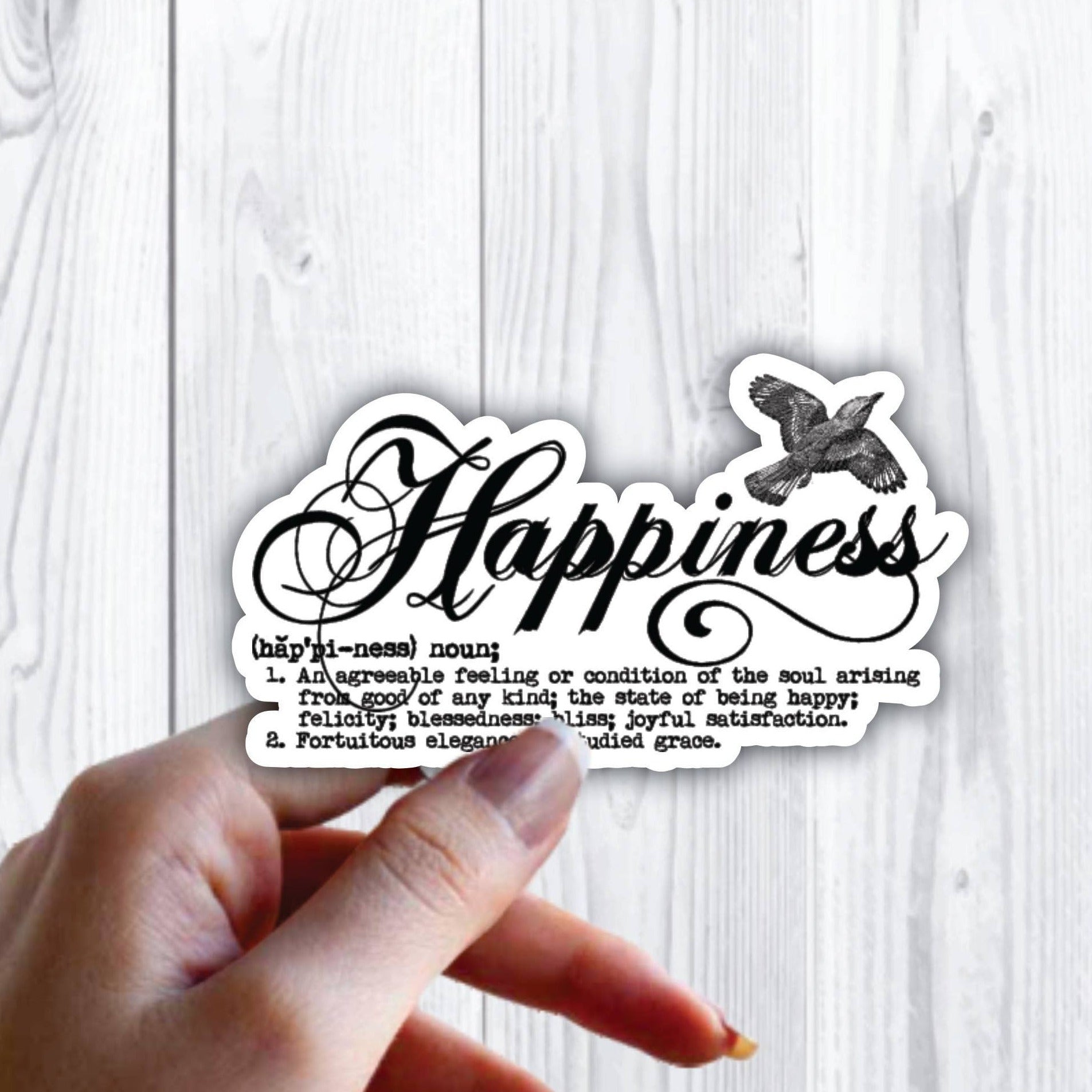 Happiness Definition Bird Sticker
