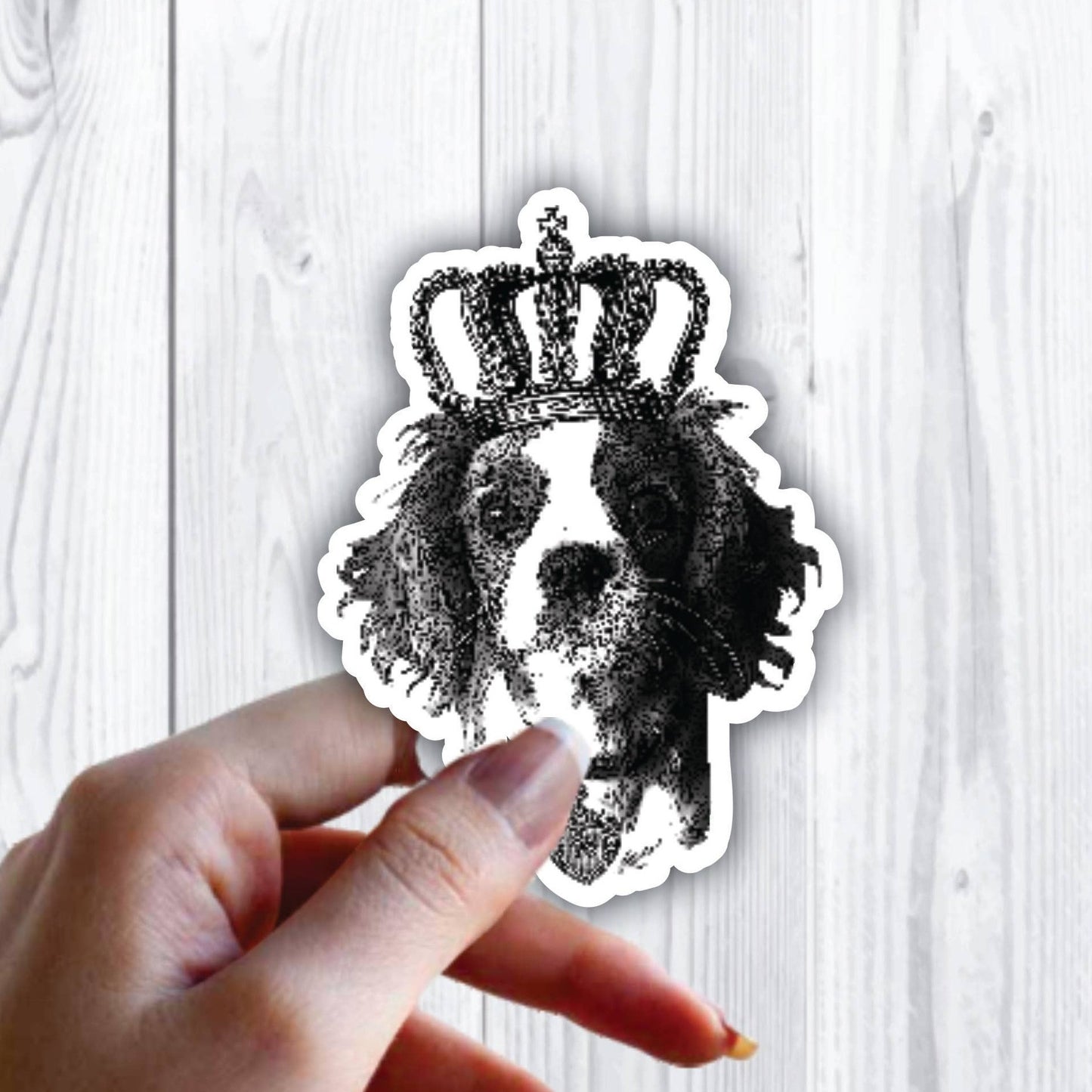 Cavalier King Charles Terrier Crown Sticker