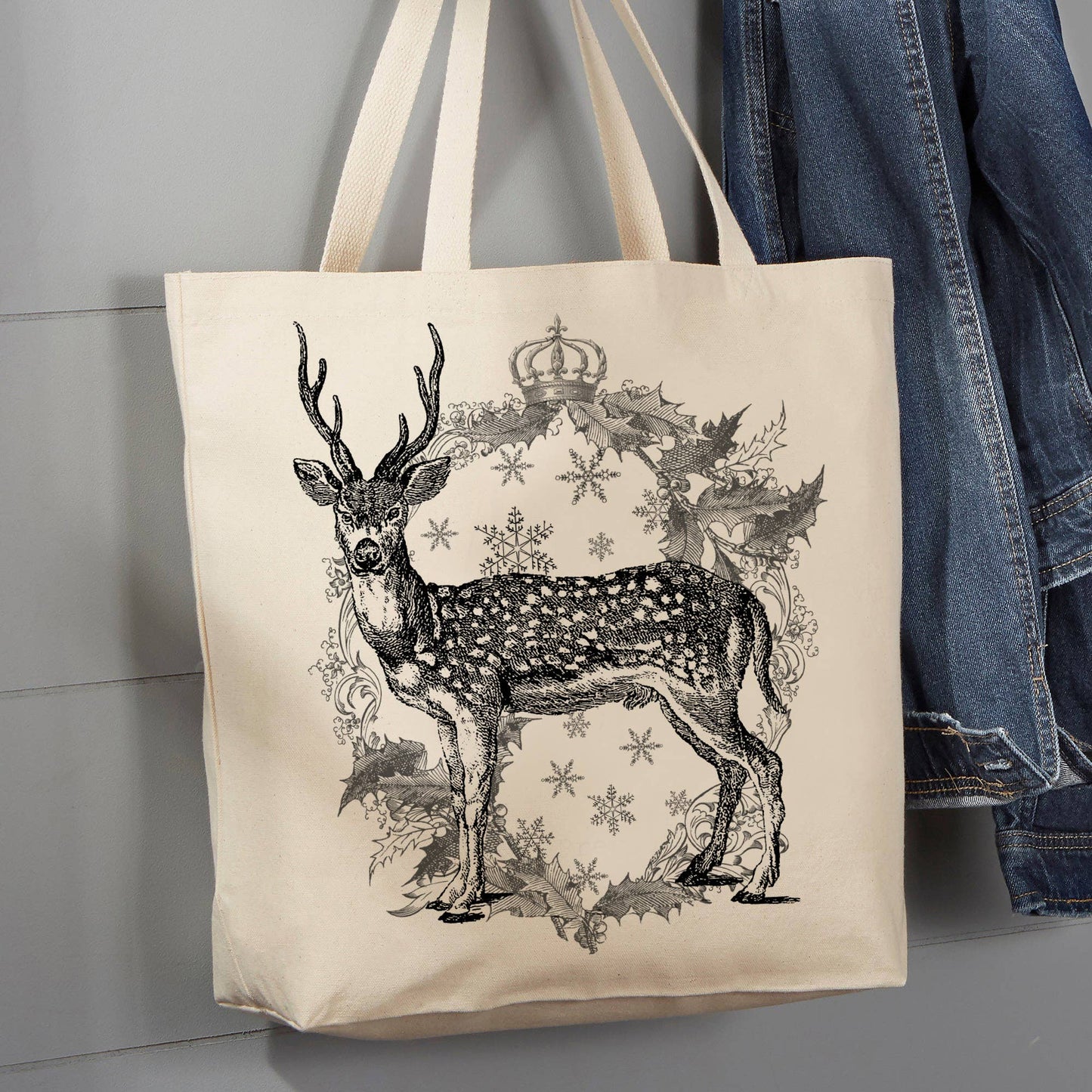 Deer Wreath Crown Fancy, 12 oz  Tote Bag