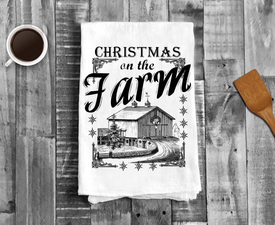 Christmas on the Farm Barn, Cotton Tea Towels