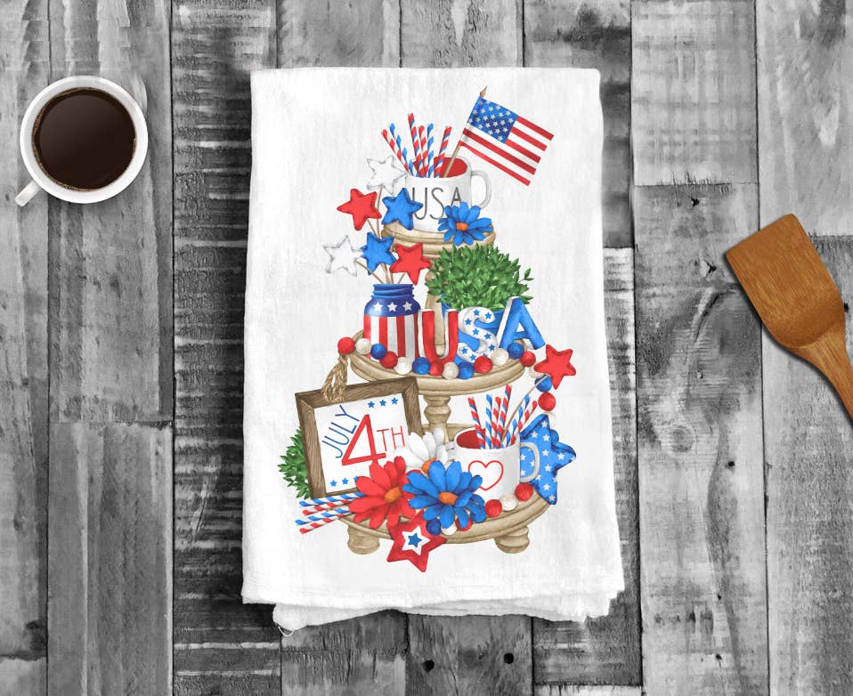 4th of July Patriotic Indepence Day Cotton Tea Towels