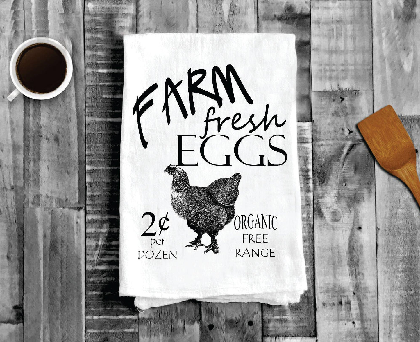 Country Farm, Farm Fresh Eggs, Cotton Tea Towels - TT-1011