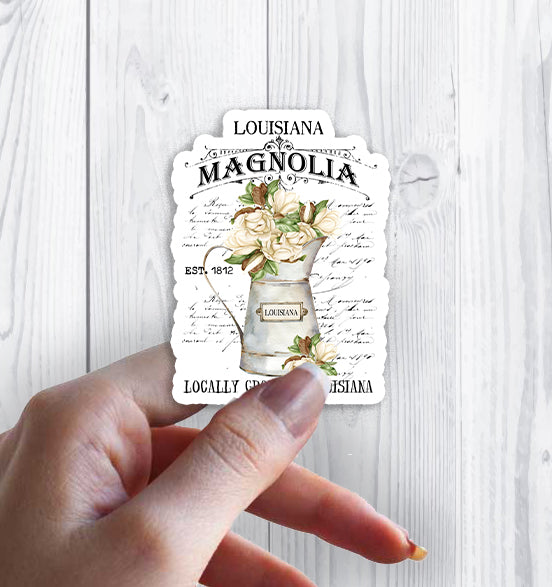 Louisana State Flower Magnolia Sticker Decal