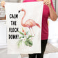 Pink Flamingo Calm The Flock Down Cotton Terry Towels Kitchen