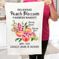 Delaware State Flower Peach Blossom Souvenir Cotton Terry Towel