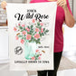 Iowa State Flower Wild Rose Souvenir Cotton Terry Towel