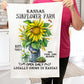 Kansas State Flower Sunflower  Souvenir Cotton Terry Towel