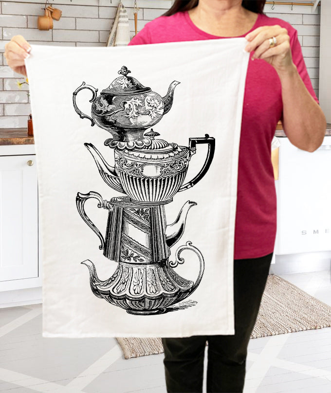 Tea Pot, Cotton Terry Towels