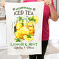 Home Made Ice Tea and Mint Cotton Terry Towels