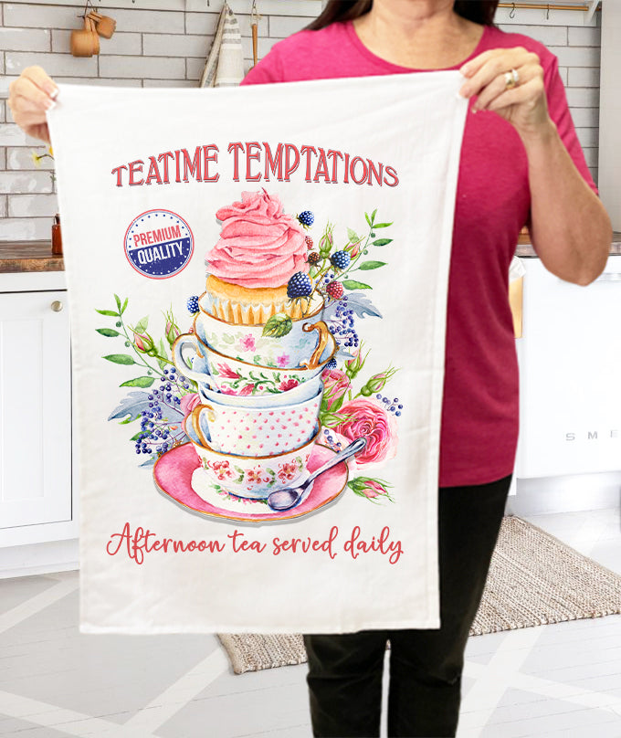 Victorian Tea Time Temptations Kitchen Cotton Terry Towels