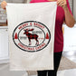 Christmas Reindeer Grains Letter, Cotton Terry Towels