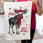 Paris Christmas Wreath, Cotton Terry Towels - Copy