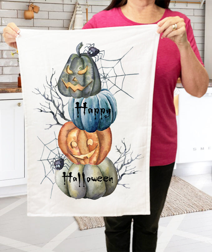 Halloween 3 Tiered Tray Cotton Terry Towels Kitchen