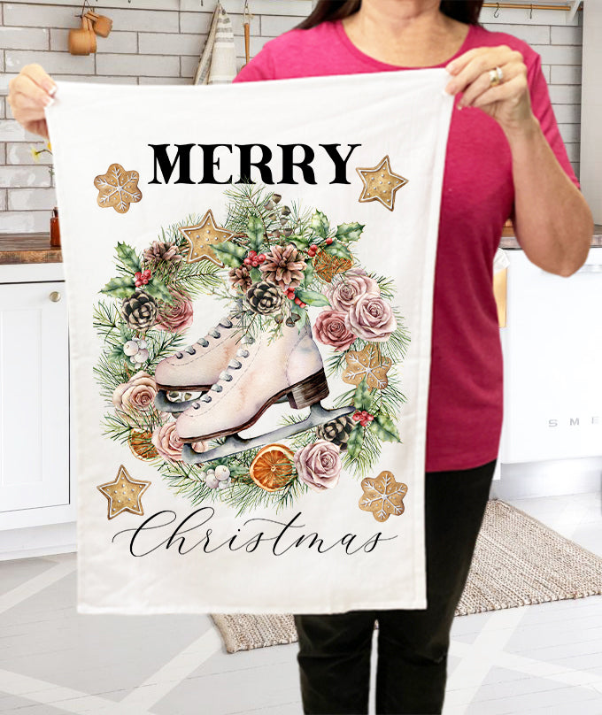 Christmas Santa's Sweet Shop Candy  Terry Towel
