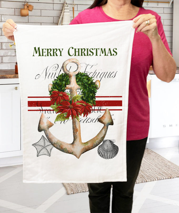 Christmas Sleigh Rides Snowman  Terry Towel